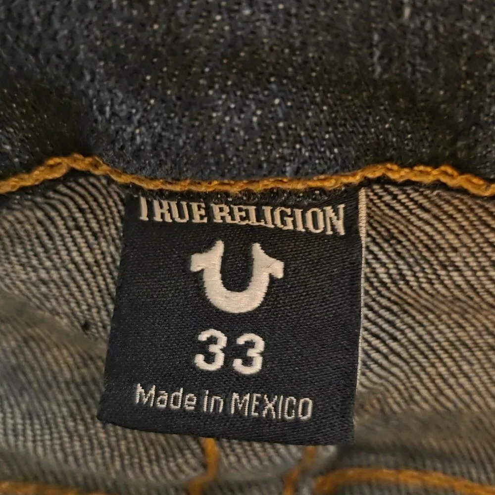 True Religion Geno Relaxed Slim Boot Cut Jeans Blue Sz 33 X 34